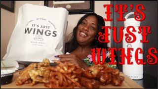 ITS JUST WINGS / APPLE BBQ & SANTA FE // MUKBANG /EATING SHOW