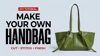 How to Make a Leather Tote Bag | Double Face Leather Handbag Tutorial (Step-by-Step)