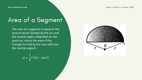 6. Solid Mensuration - Circles, Sector and Segment