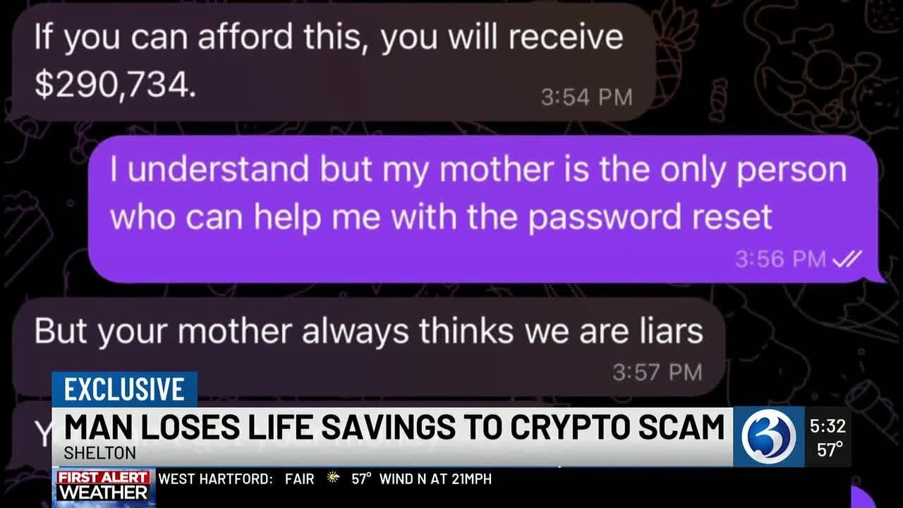 Shelton man loses life savings to online crypto investment scam