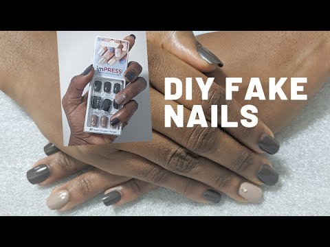 Quick DIY No Glue Press On Nails under 10mins | How to use KISS IMPRESS ...