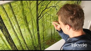 #13 Wie malt man einen Wald? Acrylic landscape painting - green forest - stop motion progress #13 Wie malt man einen Wald? Acrylic landscape painting - green forest - stop motion progress