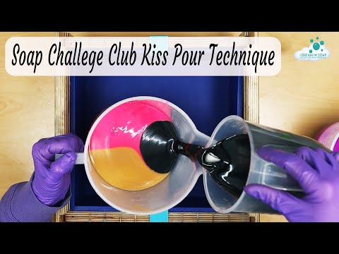 🧼🫧soap Challenge Club Kiss Pour Cold Process Soap Making🫧🧼