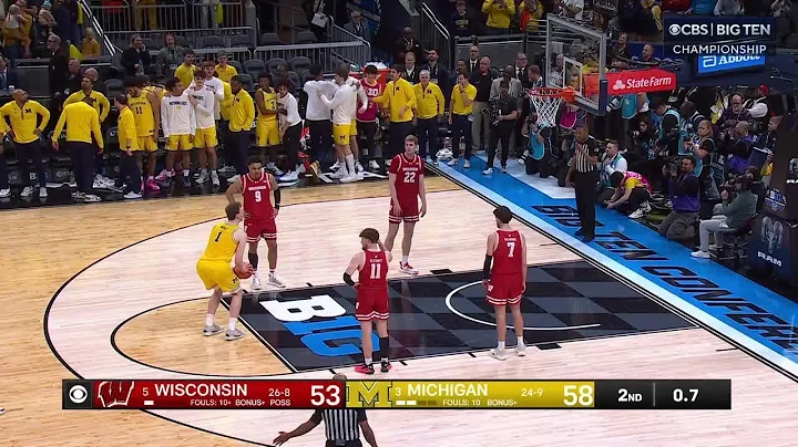 CLOSE GAME: Final 3 Minutes of Wisconsin vs. Michigan | B1G Tournament Championship | 03/16/2025