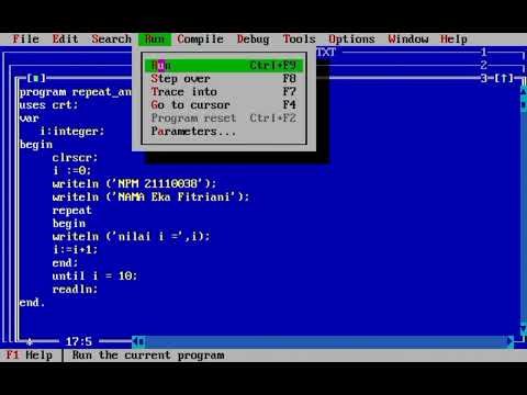Turbo Pascal - Program Repeat Until