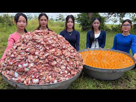 Amazing cooking savory chicken gizzard fried rice with eggs recipe | Amazing video