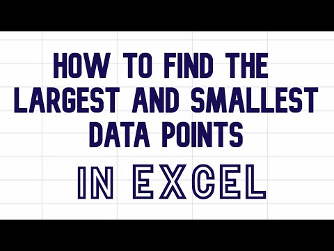 How to find the largest and smallest data points in Excel | use large and small functions video
