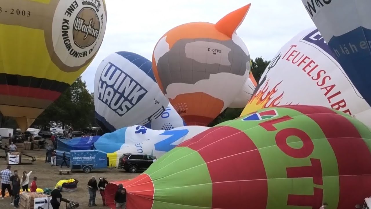 Abendstart auf der 51. Montgolfiade in Münster an den Aaseewiesen Samstag 27.08.2022
