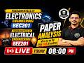 BEC201 Electronics Engineering Paper Analysis | BEE201 Electrical Engineering Paper Analysis
