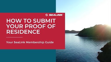 Uploading your proof of residence for the SeaLink resident membership