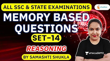 For All SSC & State Examinations | Memory Based Questions (Set-14) | Reasoning by Samashti Shukla