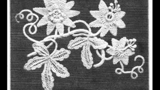 Irish Crochet Lace, Passion Flower motif