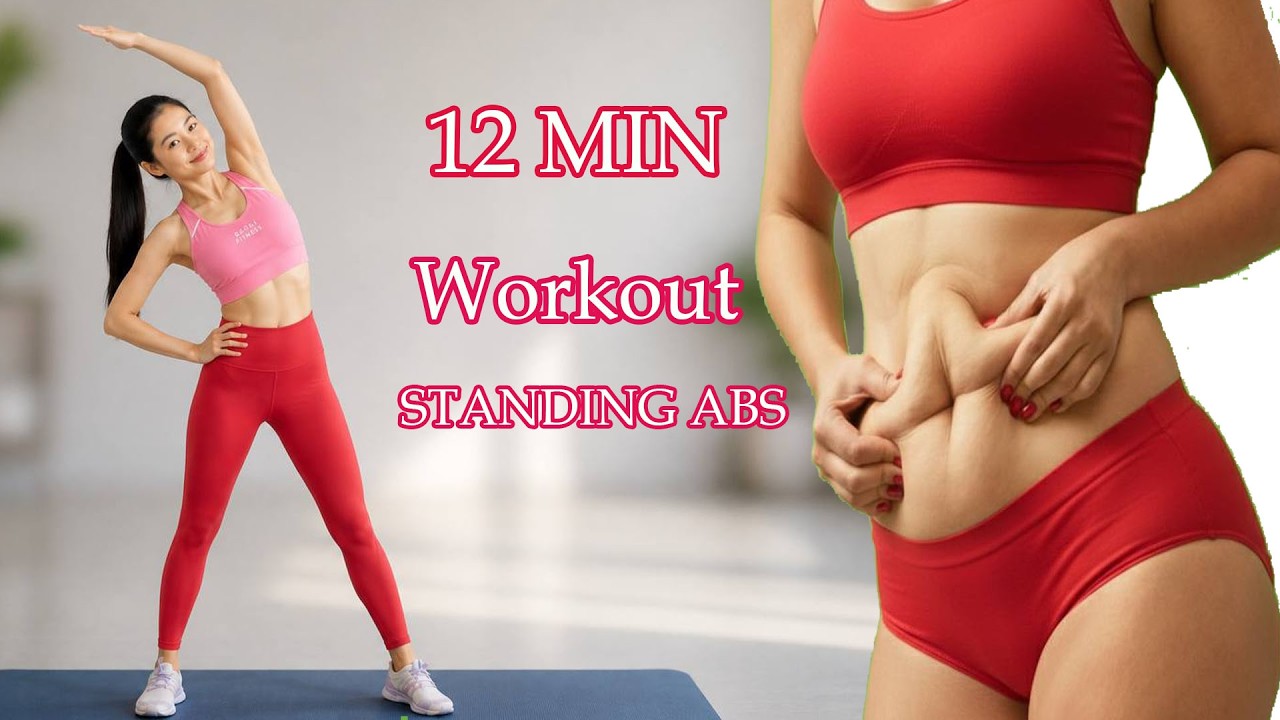12 MIN STANDING ABS WORKOUT 🔥 No Repeat, No Equipment | Burn Belly Fat ...
