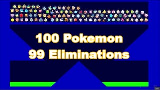 100 Pokemon and 99 Eliminations Marble Race in Algodoo - Gen 2 Edition