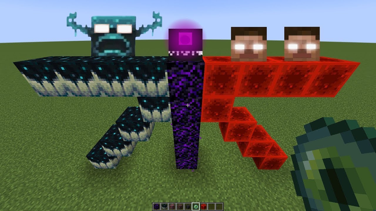 what if you create a WARDEN HEROBRINE WITHER in MINECRAFT - YouTube