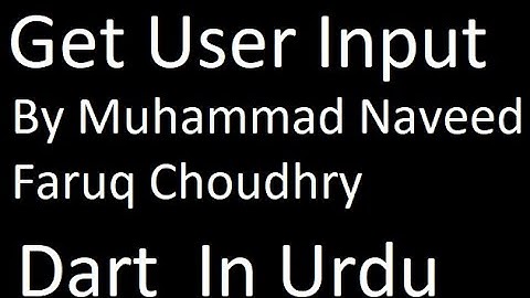 input from user in dart