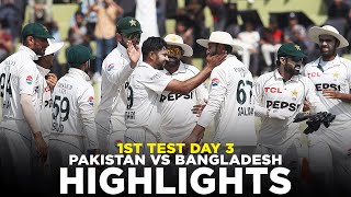 Thumbnail for Full Highlights | Pakistan vs Bangladesh | 1st Test Day 3, 2024 | PCB | M8A1K