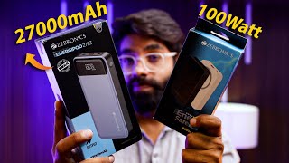 Best Powerbank For Mobile And Laptop 🔥 27000mah & 100watt  Zeb Energypod 27r3 & Energysafe 10r2