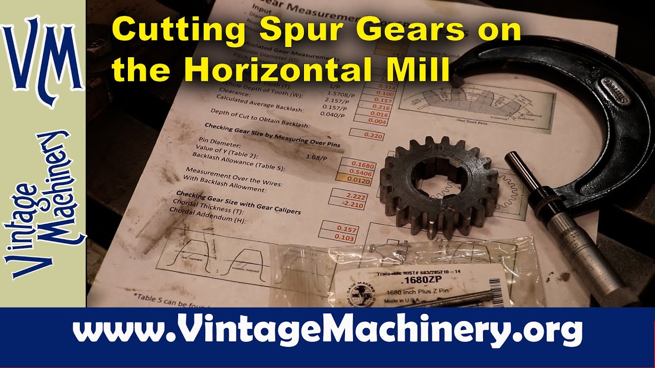 Cutting Spur Gears on a Kearney & Trecker 3H Horizontal Milling Machine