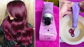 Schwarzkopf Igora L -89 Red Violet Hair colour / कैसे करें Without Prilightning full Practical