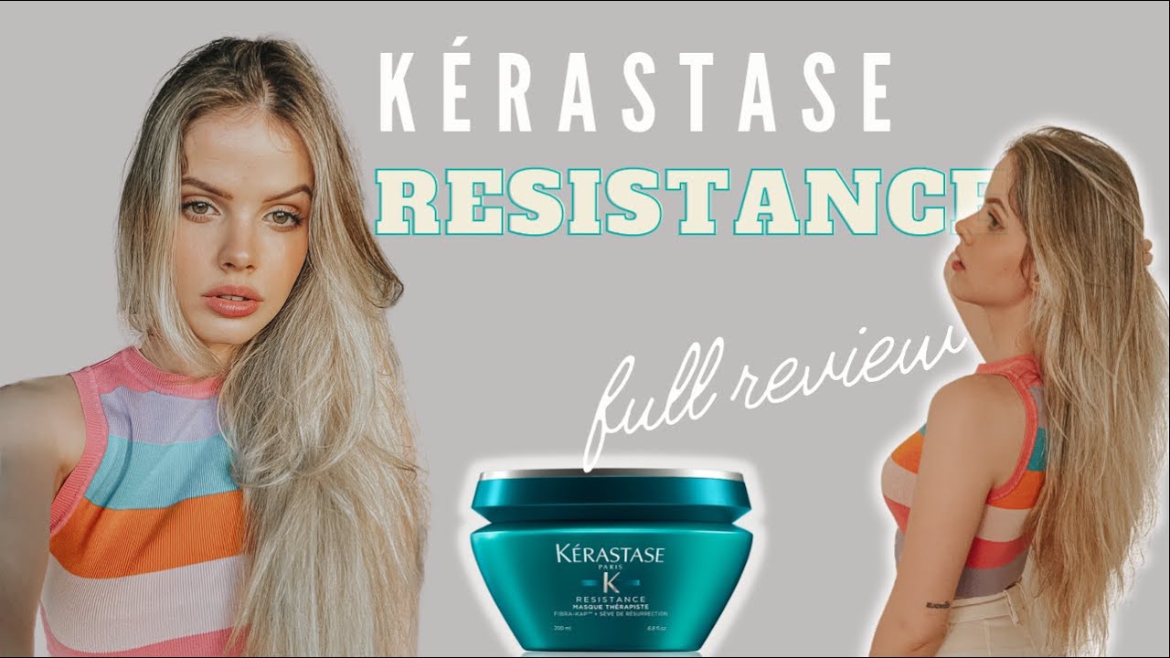 KERASTASE RESISTANCE FULL MASK REVIEW AND TRY hair for blond hair damaged hair care - YouTube