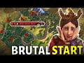 Civ 6  surrounded sieged tsl ursa battles a brutal start  1 deity poland civilization vi