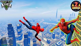 GTA 5 Epic Ragdolls Spiderman | GTA 5 Spiderman falls (Euphoria Physics showcase) ep 3