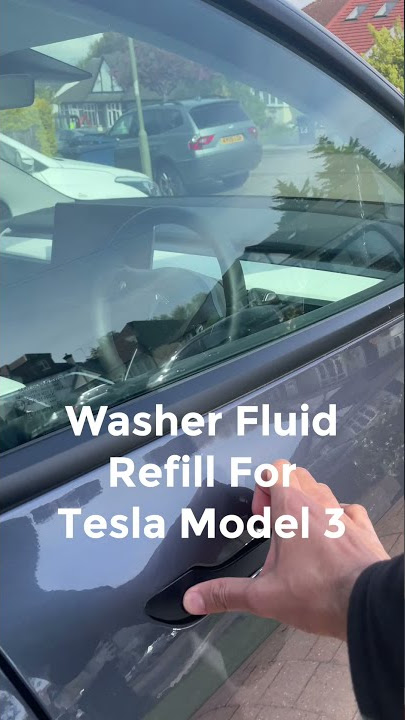 How to Add Washer Fluid to Tesla Model 3 | Tesla Guide Shorts #shorts #tesla