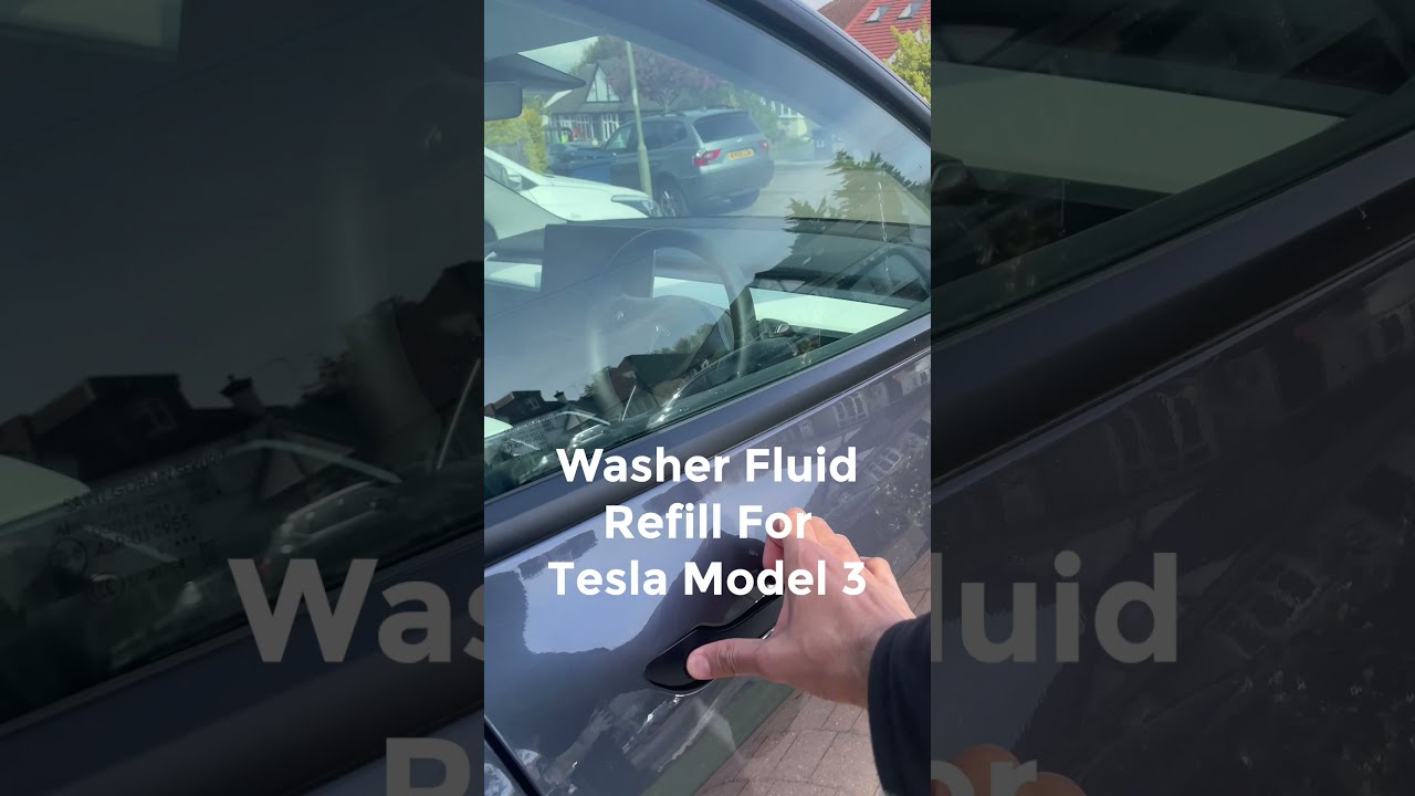 How to Add Washer Fluid to Tesla Model 3  Tesla Guide Shorts #shorts #tesla  