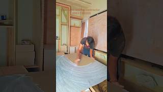 Fevicol applying for laminate installation #carpanterwork #homeofficedesign #interiordesign