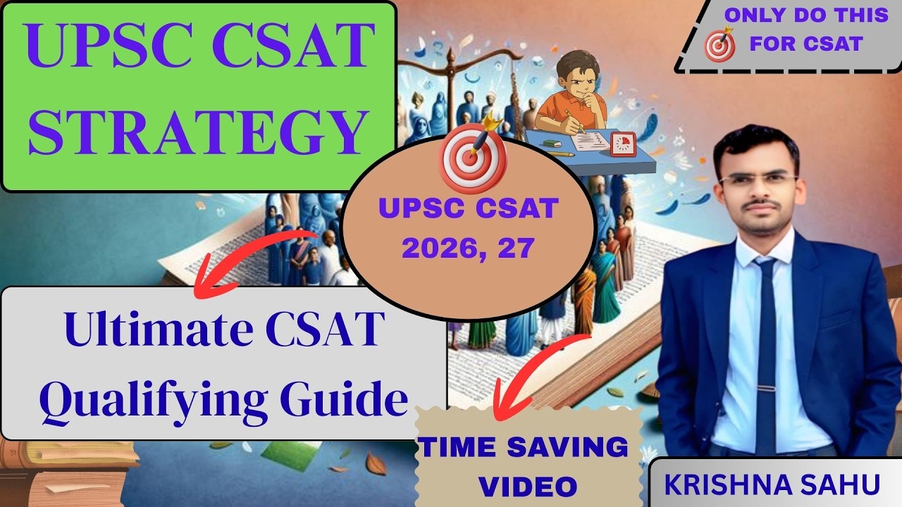UPSC 2026, 27 CSAT STRATEGY ll Just follow this ll Ultimate csat guide to crack exam ll