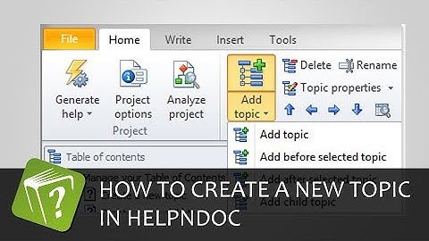 How to create a new topic in HelpNDoc (Step-by-step guide)