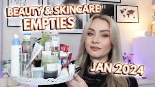 BEAUTY EMPTIES SKINCARE & MAKEUP REVIEWS - JAN 2024 | MISS BOUX