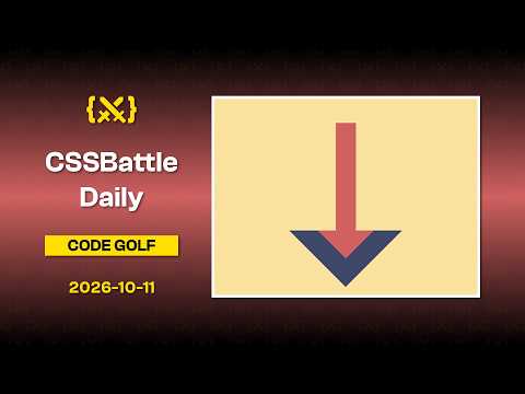 {⚔️} CSS Battle Daily | 2026-10-11 | Code Golf #CSSBattleDaily #cssbattles #cssbattle #css #coding