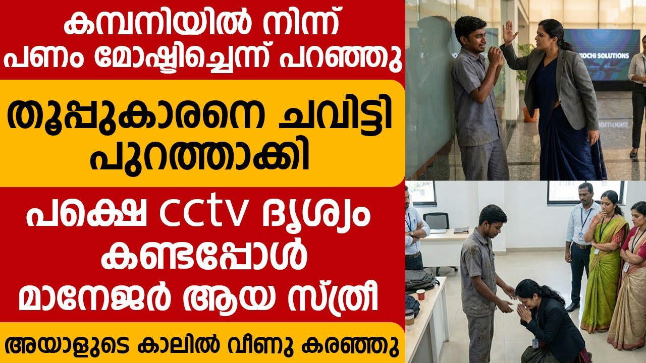 പണം മോഷ്ടിച്ചെന്ന് പറഞ്ഞു തൂപ്പുകാരനെ ചവിട്ടി പുറത്താക്കി,സത്യം അറിഞ്ഞപ്പോൾ മാനേജർ ഞെട്ടി!