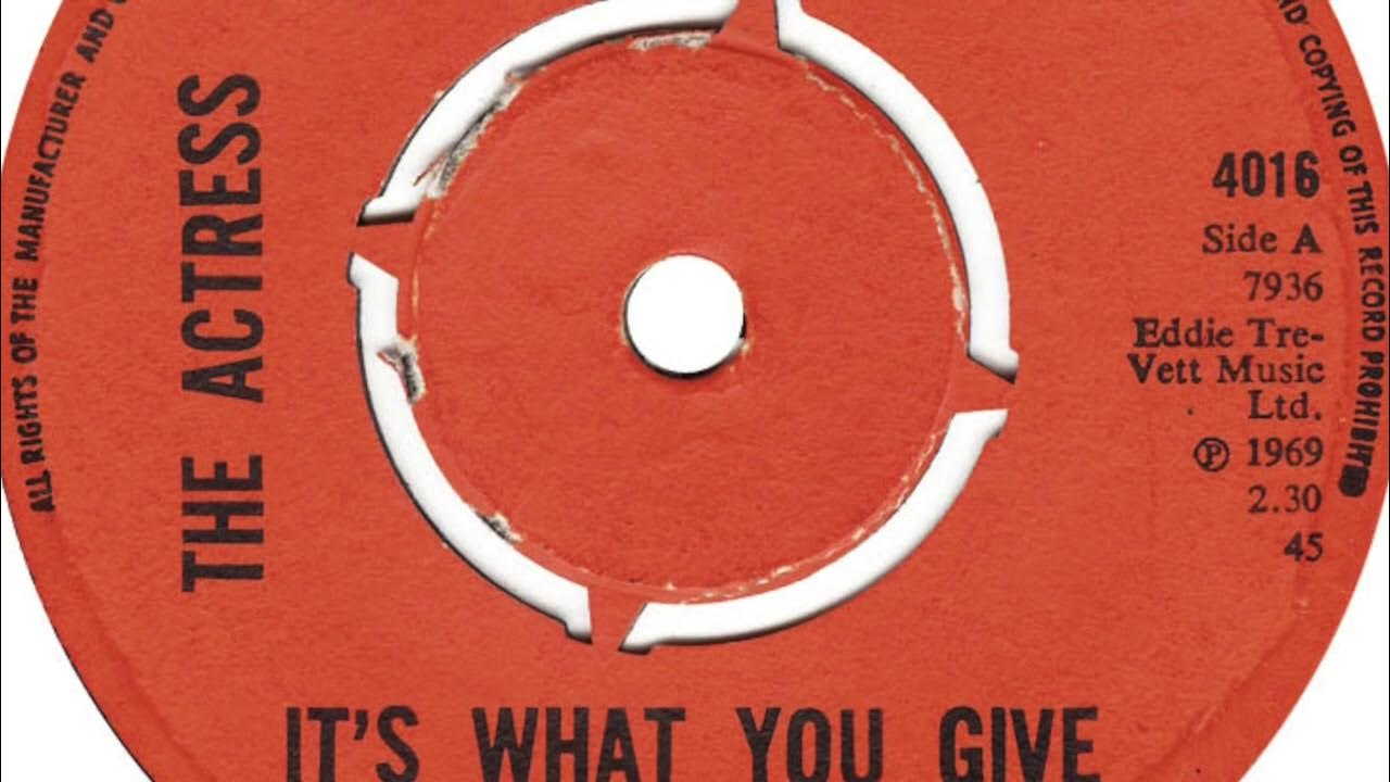The Actress - It's What You Give The Actress - It's What You Give