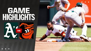 A's vs. Orioles Game Highlights (4\/28\/24) | MLB Highlights