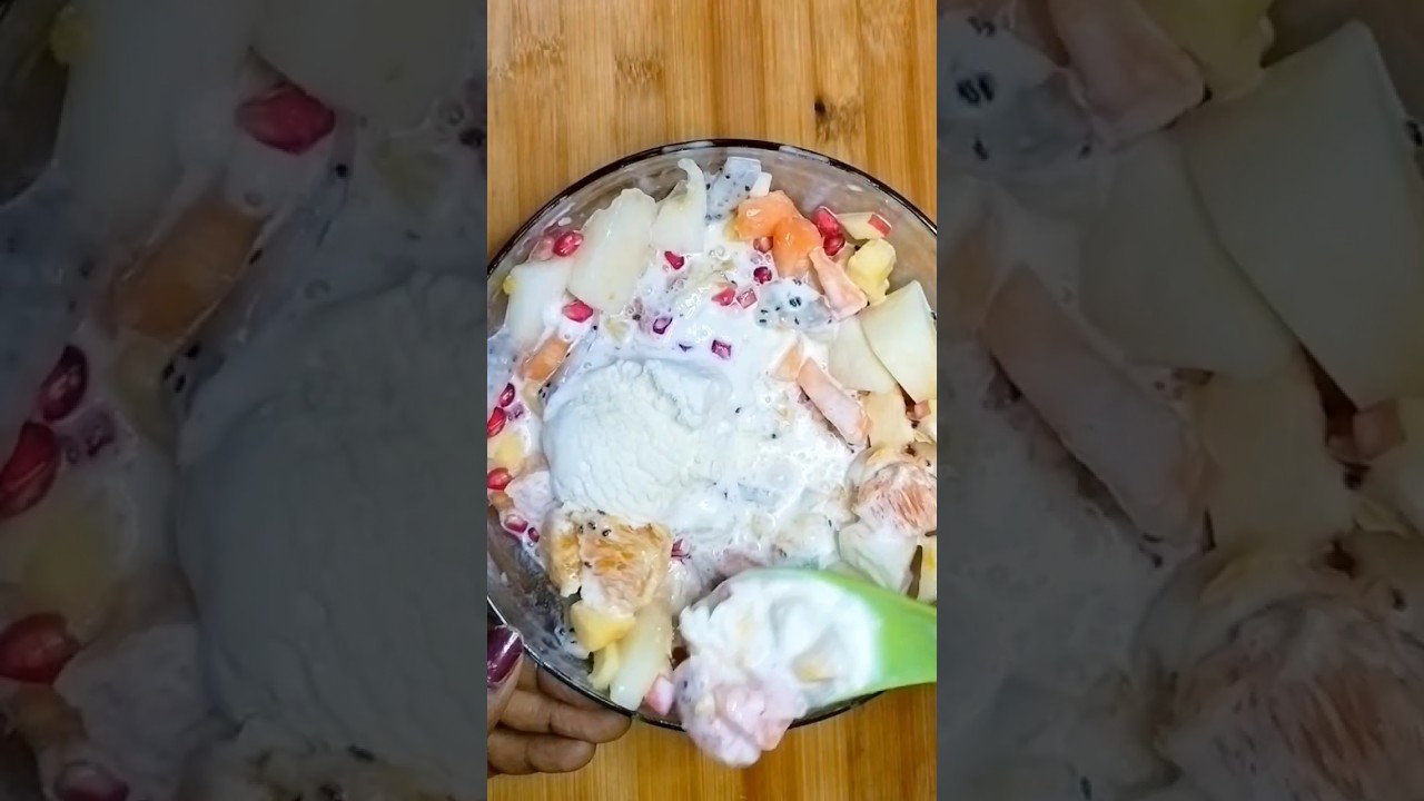 icecream fruit bowl || tasty and healthy|| fruit salad || 