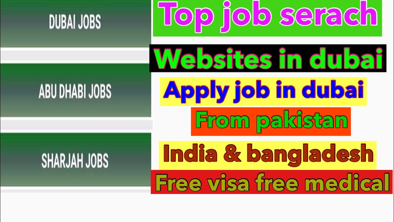Top sites For Job Search In Dubai Dubai Job Search YouTube