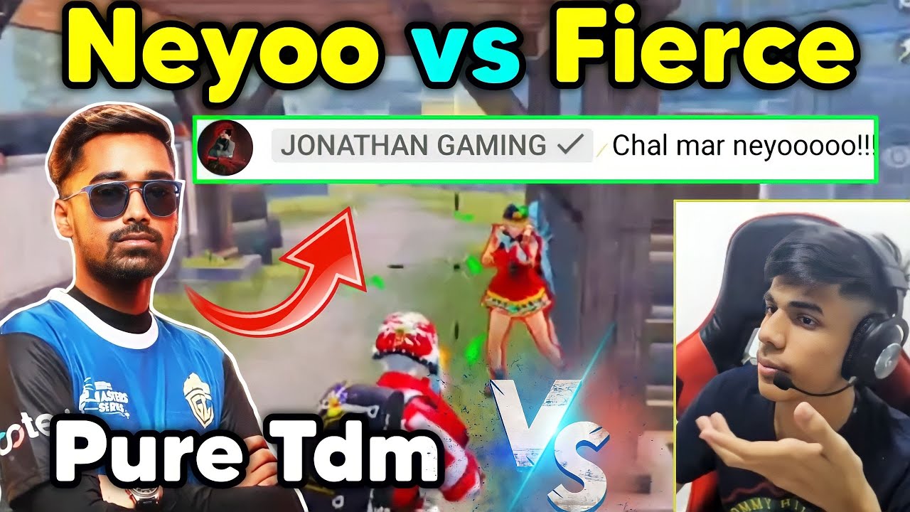 Neyoo vs Fierce pure 1v1 fight in tdm 🔥 Jonathan support Neyoo in his ...