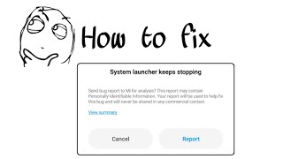 How to fix unfortunately stopped launcher error in redmi screenshot 5