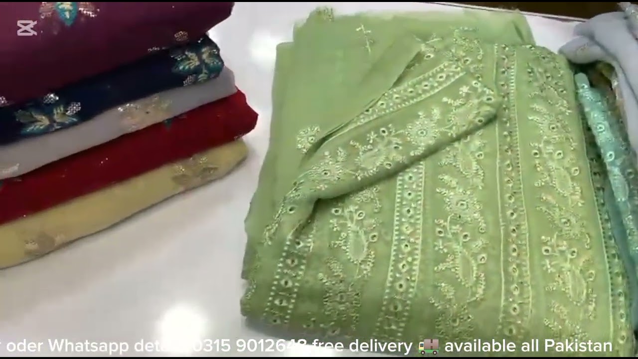 Crincle shifoun sutt boring style embroidered arrivals # oder Whatsapp 0315 9012648 