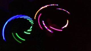 DOUBLE LED HULA HOOPING