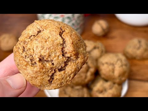 Dlicieux Biscuits aux noix  Sans Farine, Sans Gluten ! Recette rapide pour petit-djeuner