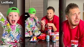 Father & Son hilarious reaction to American Snacks 🇺🇸🍬