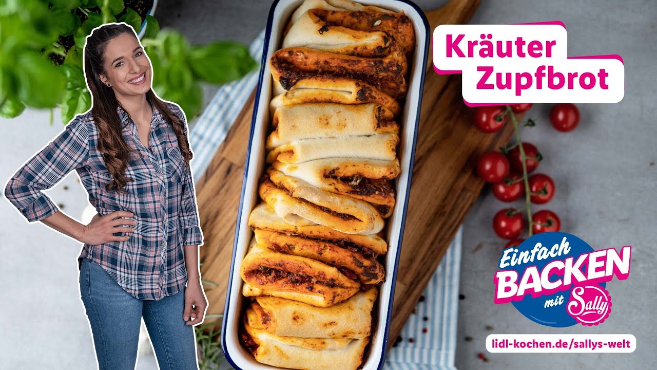 Zupfbrot mit Tomate und Basilikum | Rezepte für Lidl von Sallys Welt