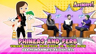 Phineas and Ferb Q&A | Animate! Raleigh 2024 | Vincent Martella, David Errigo Jr., Olivia Olson