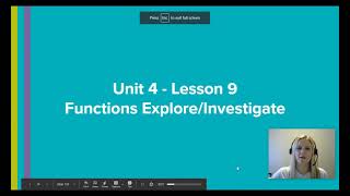 U4L9 Functions Explore/Investigate