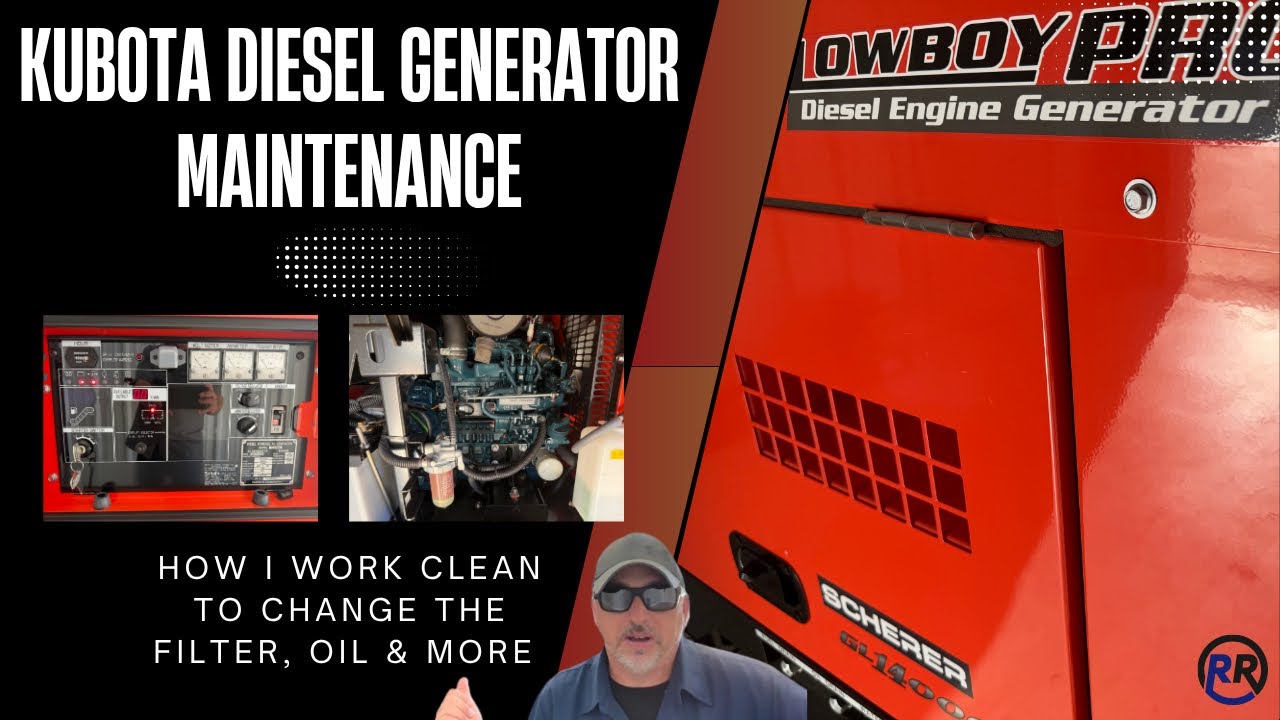 Kubota GL14000 Diesel Generator Service—Oil Change, Filters & Tips