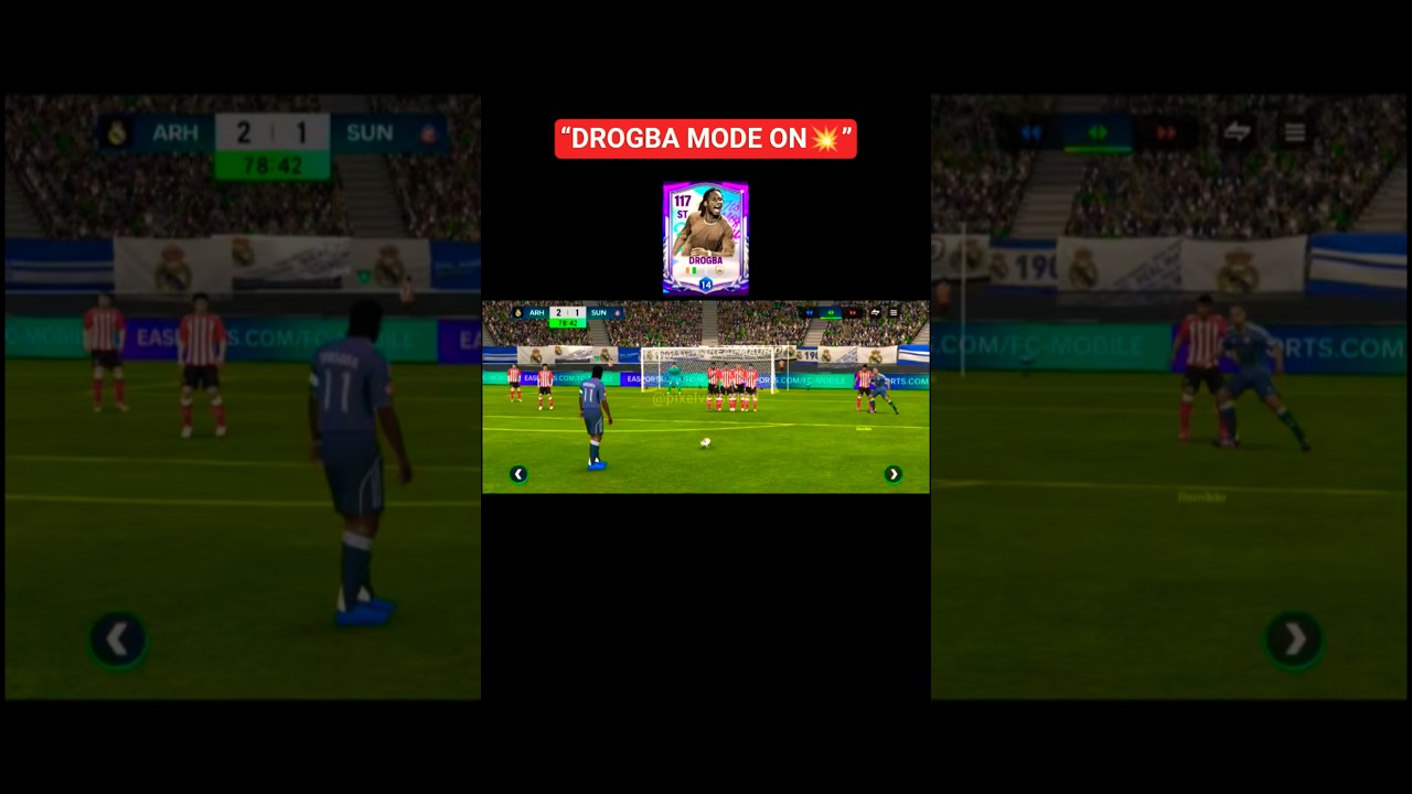 DROGBA Free Kick 😈⚽ | NO BATIDÃO (Slowed) | FC Mobile Shorts 